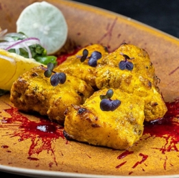  Ambarsari Fish Tikka made in Jugni restaurant, the best restaurant in Koramangala.